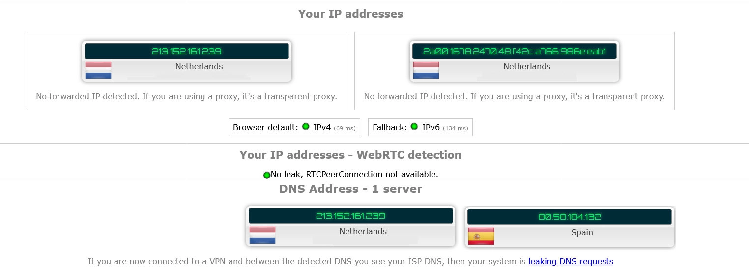 fugas de DNS y de direcciónes IP