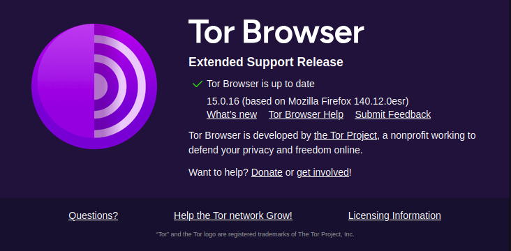 Actualización de Tor Browser Ubuntu