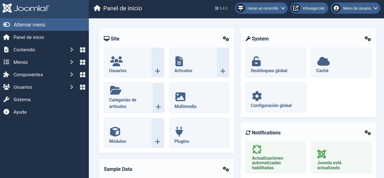 Administración de Joomla