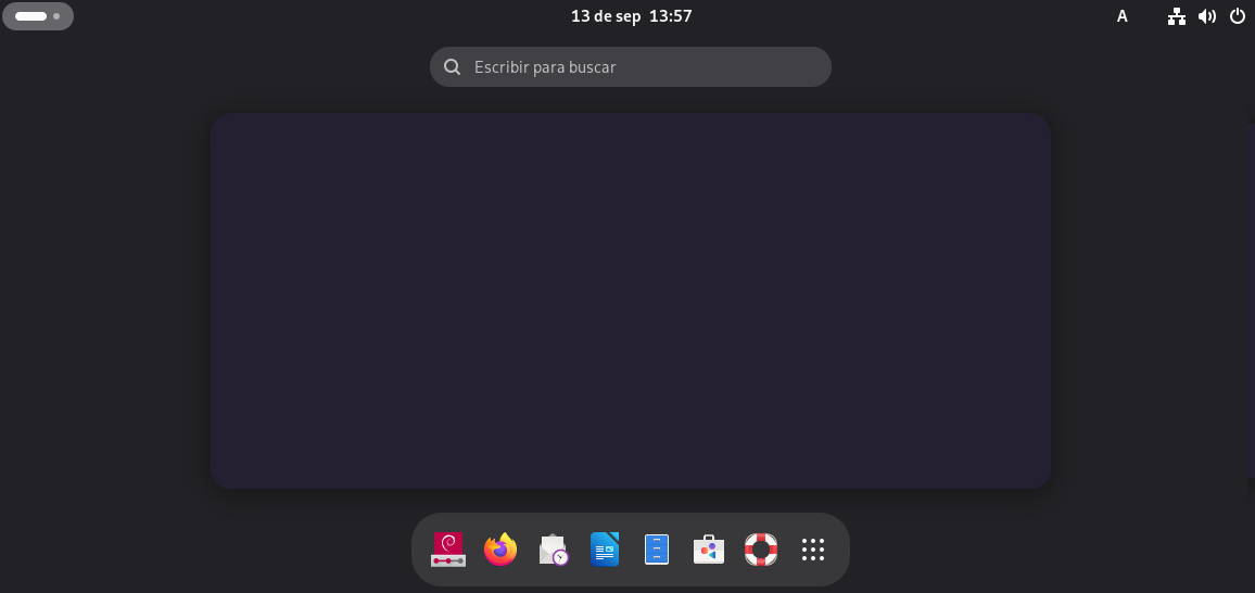 Debian con escritorio GNOME