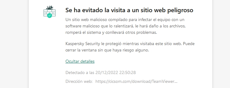 URL de phishing de Cisco
