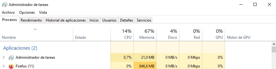 Administrador de tareas