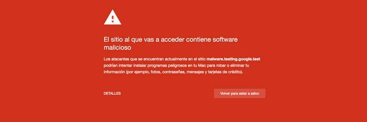Atención: esta página puede dañar tu equipo