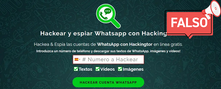 Engaño hackeo cuentas de WhatsApp