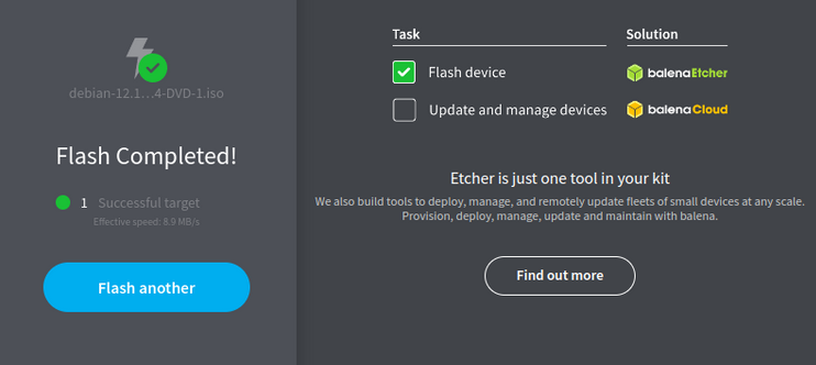 El proceso se completó correctamente