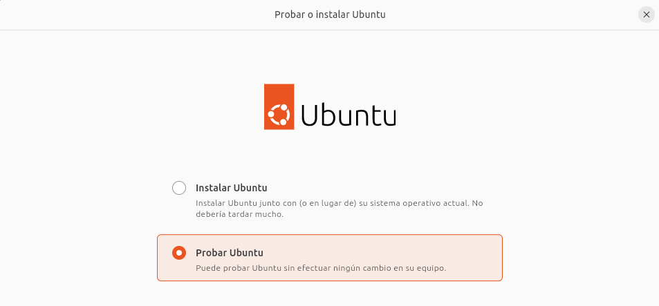 Probar Ubuntu