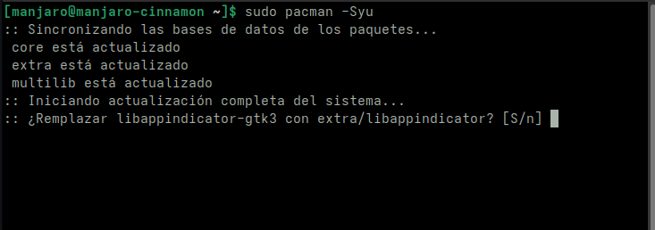 Actualizar un sistema basado en Arch
