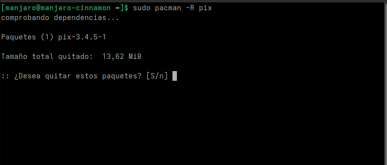 Eliminación de paquetes del sistema Arch