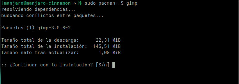 Instalación de paquetes con Pacman