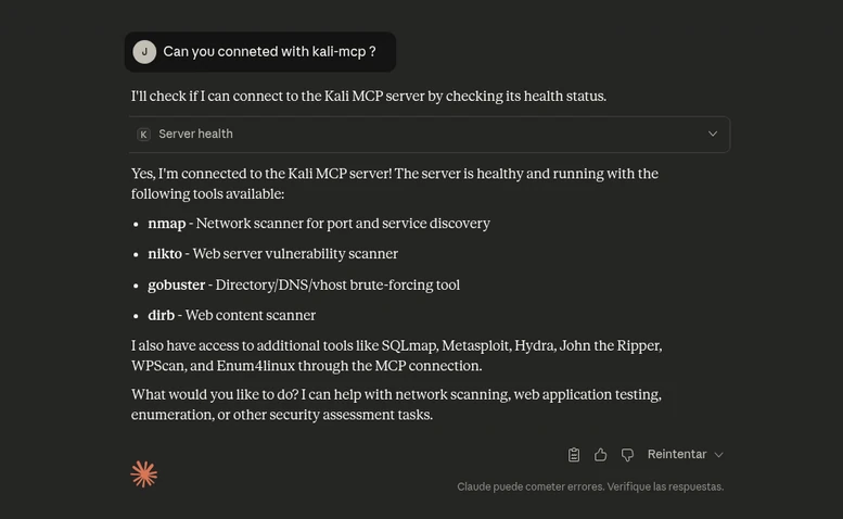 Claude AI Kali Linux