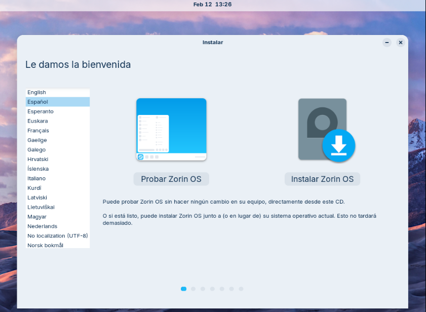 Probar Zorin OS