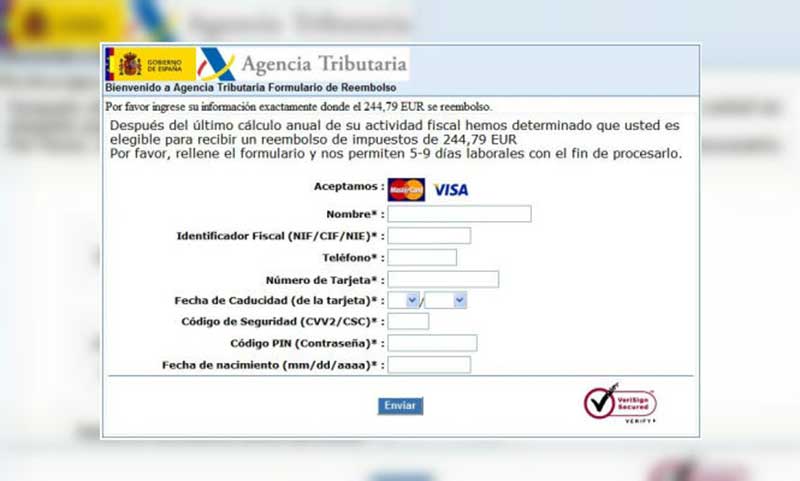 Phishing Agencia Tributaria